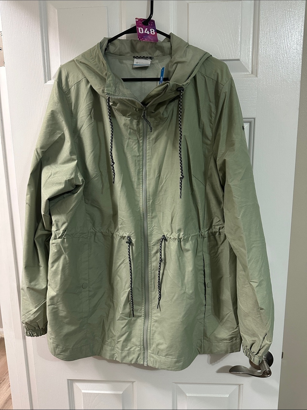 Columbia Sage Green Hooded Utility Windbreaker Jacket